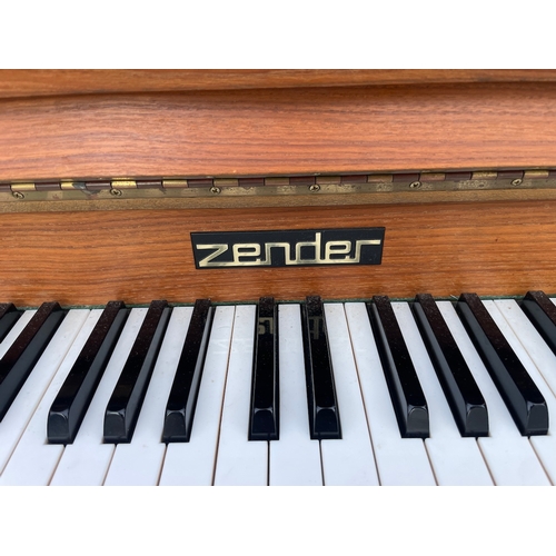 341 - Teak Zender Upright Piano with Schwander Action - 52