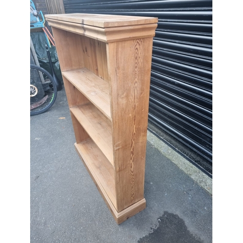 343 - Vintage Pine Bookcase - 23cm x 92cm x 124cm