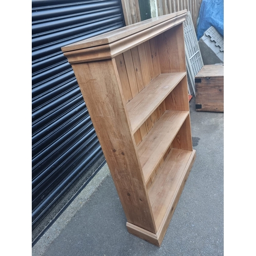 343 - Vintage Pine Bookcase - 23cm x 92cm x 124cm