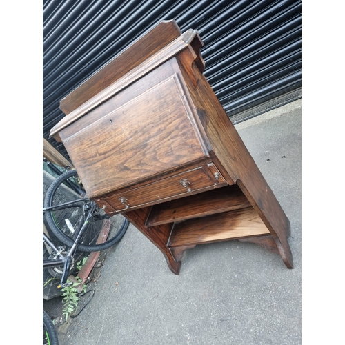 345 - Antique Oak Bureau - 30