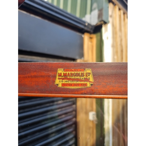 346 - Antique Mahogany Glazed Bookcase over cupboard M Margolis