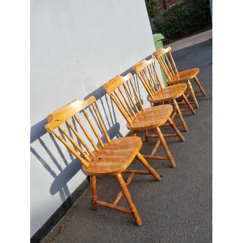 357 - Four Pine Kitchen Dining Chairs and table.