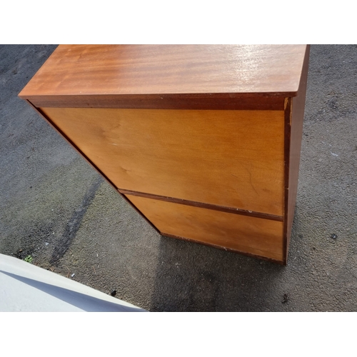 358 - Mid Century Teak chest of 6 Drawers - 40cm x 112cm x 74cm