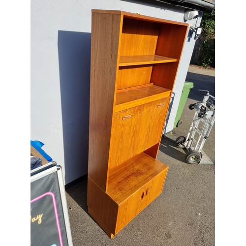 361 - Mid Century G Plan Fresco Teak Bookcase / Cupboard - 82cm x 46cm x 198cm