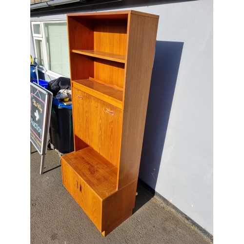 361 - Mid Century G Plan Fresco Teak Bookcase / Cupboard - 82cm x 46cm x 198cm