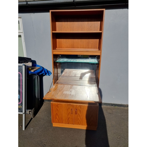 361 - Mid Century G Plan Fresco Teak Bookcase / Cupboard - 82cm x 46cm x 198cm