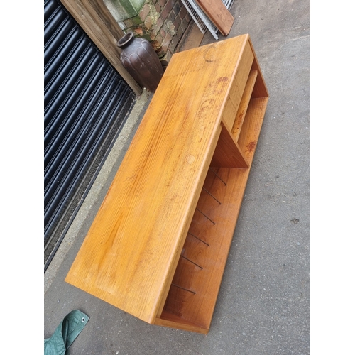 362 - Mid Century Teak Record Cabinet 131cm x 46cm