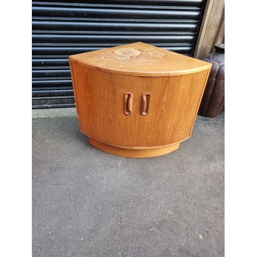 368 - Mid Century G Plan Teak Chest of Three Drawers + Corner Cupboard