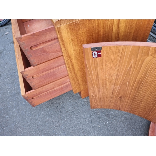 368 - Mid Century G Plan Teak Chest of Three Drawers + Corner Cupboard