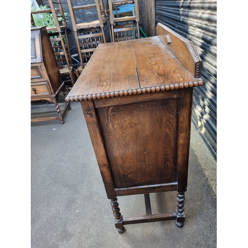 375 - Vintage Oak Chest of Three Drawers on Barley Twist Legs c1930-40's - 93cm x 45cm x 103cm