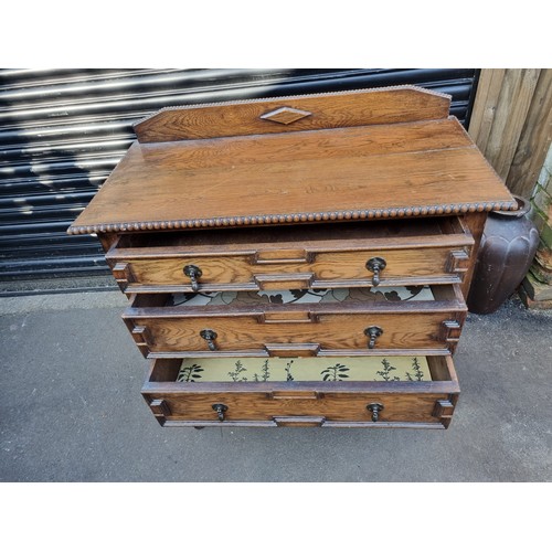 375 - Vintage Oak Chest of Three Drawers on Barley Twist Legs c1930-40's - 93cm x 45cm x 103cm