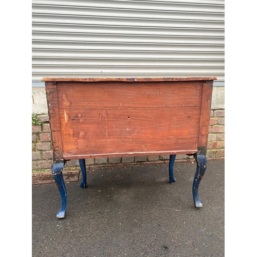 388 - Late 18th / Early 19th Century French Blue Painted Commode of Two Drawers