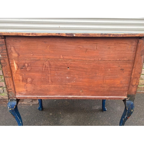 388 - Late 18th / Early 19th Century French Blue Painted Commode of Two Drawers