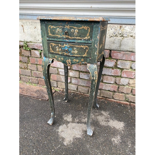 393 - 19th Century French Side Cabinet with Two Drawers Hand Painted Decoration