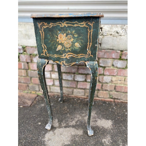 393 - 19th Century French Side Cabinet with Two Drawers Hand Painted Decoration