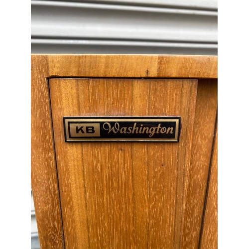 329 - Vintage Washington Tube Back TV in Tambour Front Cabinet