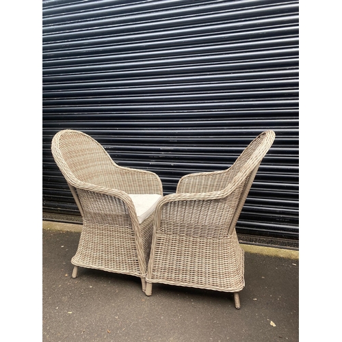 400 - A Pair of Modern Rattan Conservatory Chairs