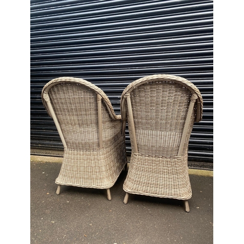 400 - A Pair of Modern Rattan Conservatory Chairs