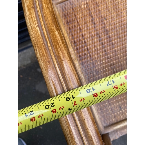 405 - Vintage Bamboo Cabinet + Matching Side Table