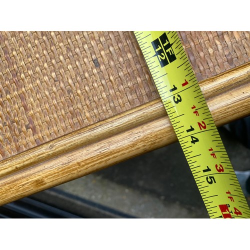 405 - Vintage Bamboo Cabinet + Matching Side Table