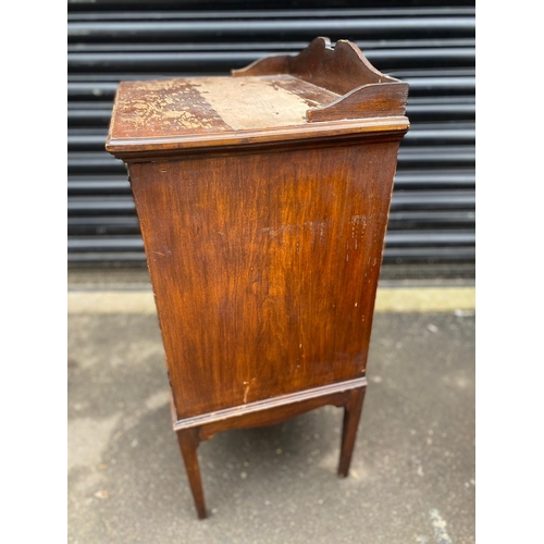 407 - 19th Century Games Table + Antique Mahogany Sheet Music Cabinet A/F