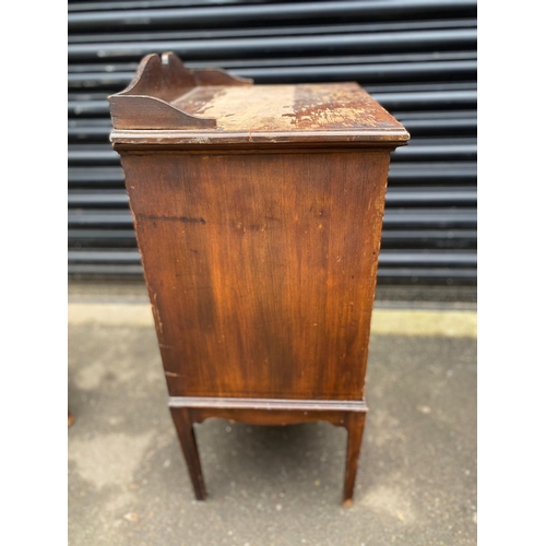 407 - 19th Century Games Table + Antique Mahogany Sheet Music Cabinet A/F