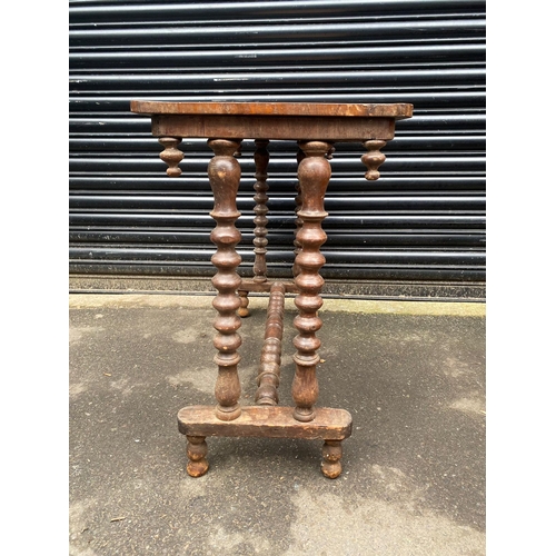 407 - 19th Century Games Table + Antique Mahogany Sheet Music Cabinet A/F