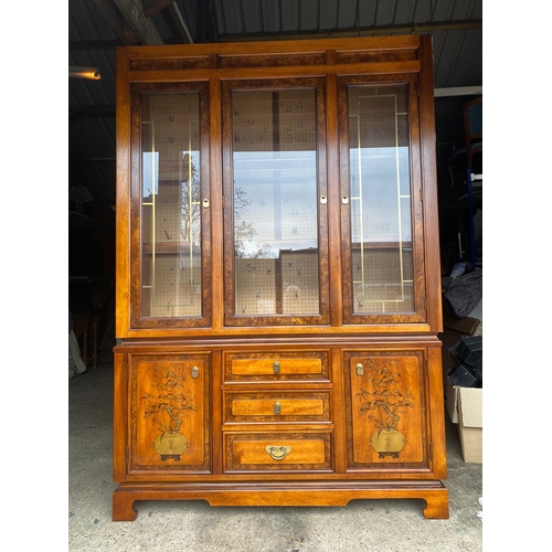 408 - Modern Oriental Mahogany Display over Cabinet
American made Basse