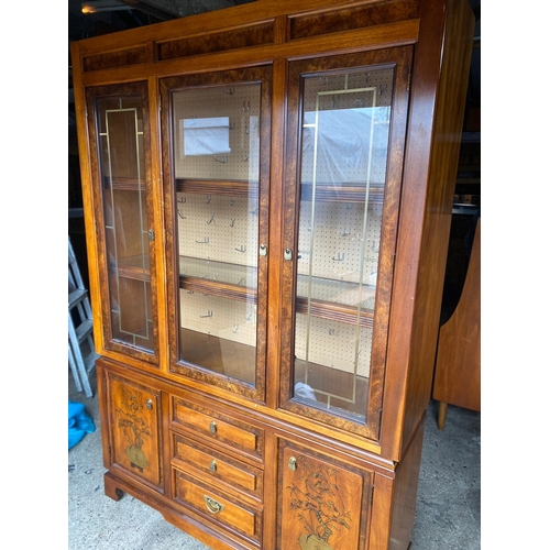 408 - Modern Oriental Mahogany Display over Cabinet
American made Basse