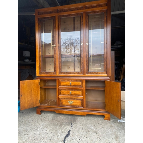 408 - Modern Oriental Mahogany Display over Cabinet
American made Basse