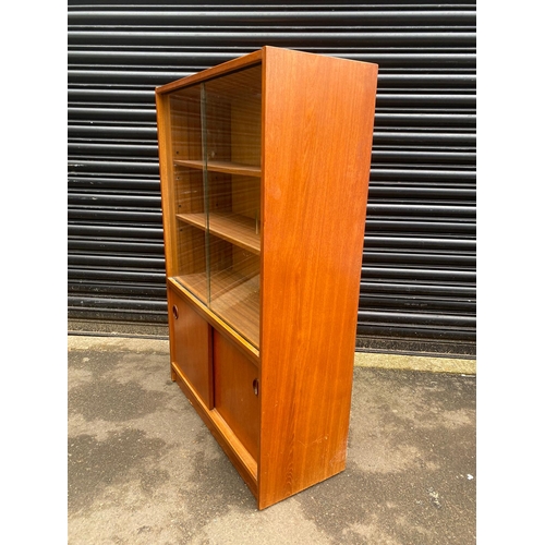 413 - Mid Century Teak Glazed Display Cabinet