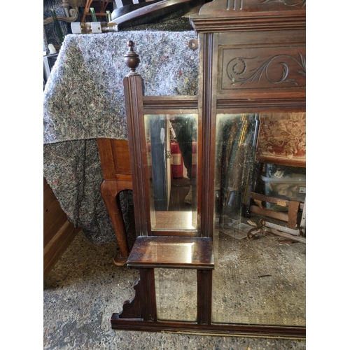 417 - Antique Over Mantle Mirror - 93cm x 107cm