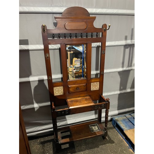 420 - Edwardian Mahogany Hall Stand