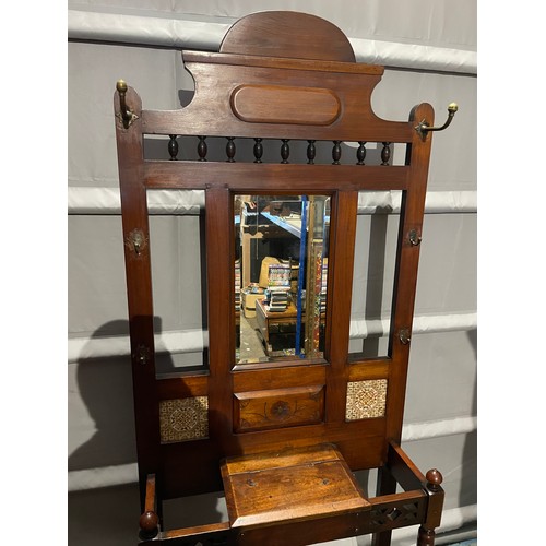 420 - Edwardian Mahogany Hall Stand