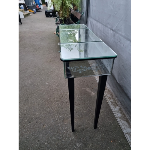 427 - Modern Mirrored Console Table with Draw - 100cm x 76cm x 33cm