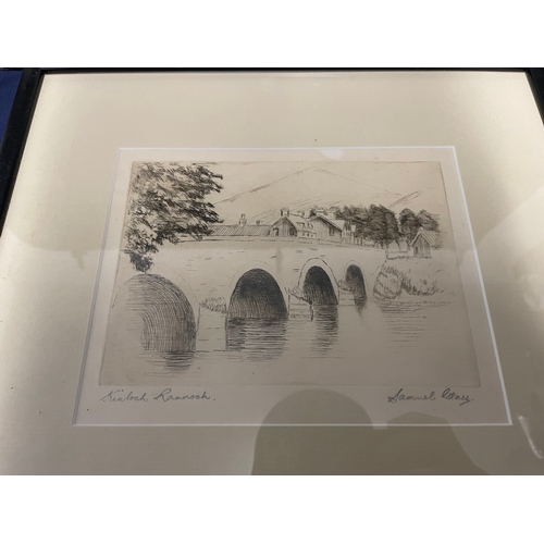 435 - Collection of antique / vintage signed etchings inc Samuel Glass & Andrew Watson Turnbull