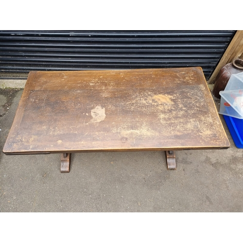 456 - Vintage Oak Extendable Dining Table