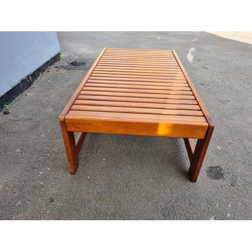 342C - Mid Century Teak Slated Coffee Table