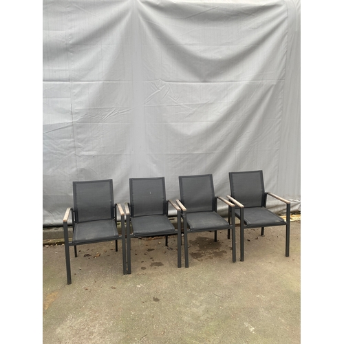 472 - Set of four Barlow Tyrie Garden chairs