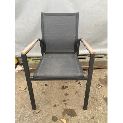 472 - Set of four Barlow Tyrie Garden chairs