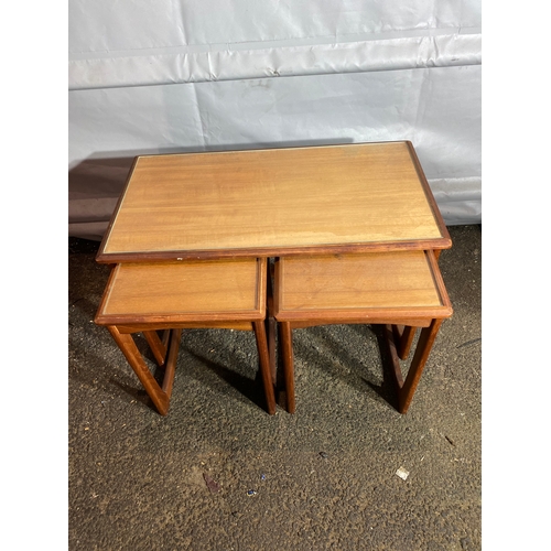 298 - Mid Century Teak Set of three nest of tables. 

Dimensions - Largest table for reference -  30