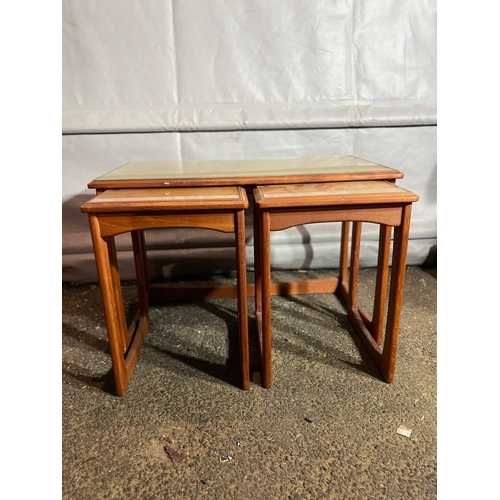 298 - Mid Century Teak Set of three nest of tables. 

Dimensions - Largest table for reference -  30