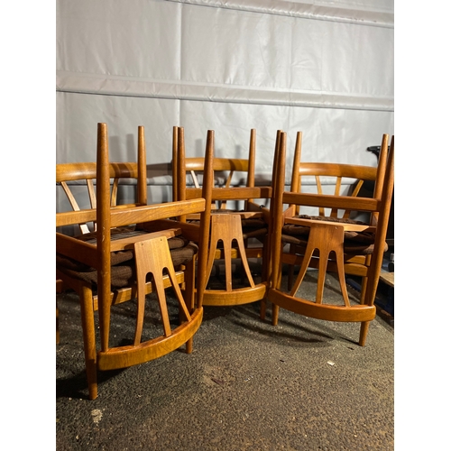 300 - Mid Century Danish Inspired Teak Set of six dining chairs. 

Dimensions - 18