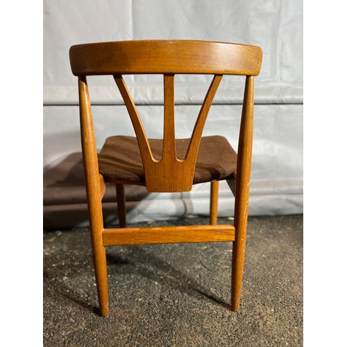 300 - Mid Century Danish Inspired Teak Set of six dining chairs. 

Dimensions - 18