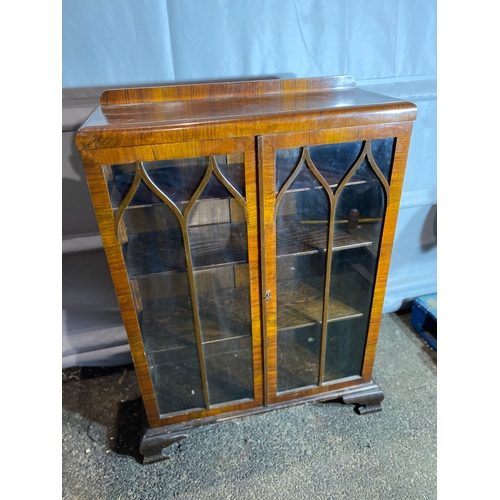 306 - 1930's Glazed Glass front bookcase. 

Dimensions - 33