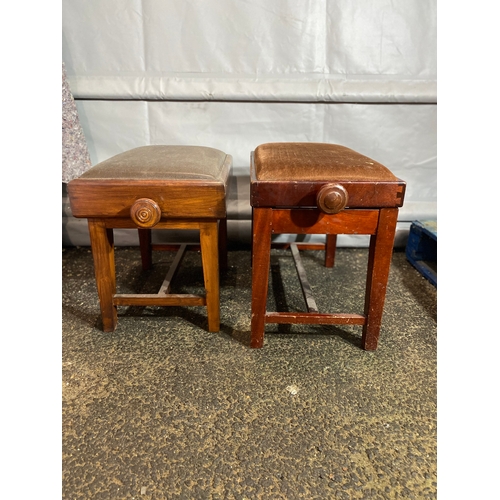 312 - Two piano stools.