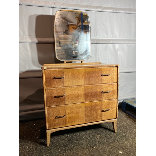 314 - Mid Century Lebus Link dressing table with three dove tailed joint drawers. 

For dimensions please ... 