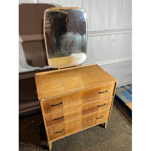 314 - Mid Century Lebus Link dressing table with three dove tailed joint drawers. 

For dimensions please ... 