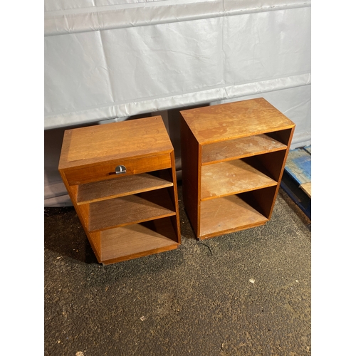 327 - A quantity of mid century teak Shelving / Ladderax Cupboards compartments 

Please see images for al... 