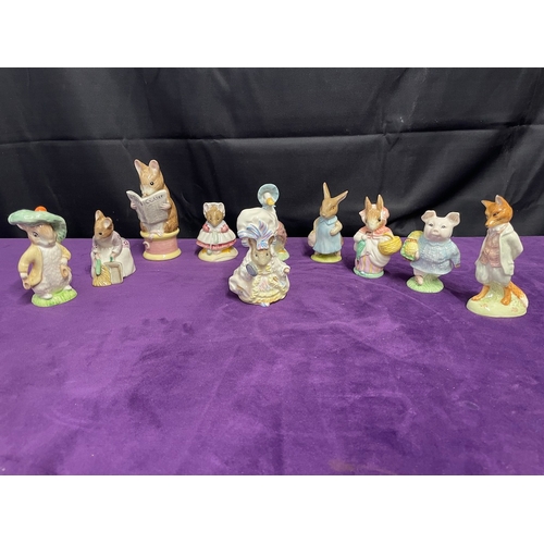 71 - Lot of 10 Royal Albert Beatrix Potter Figures 1940'-1990's
Benjamin Button, Hunca Munca Sweeping, Ta... 